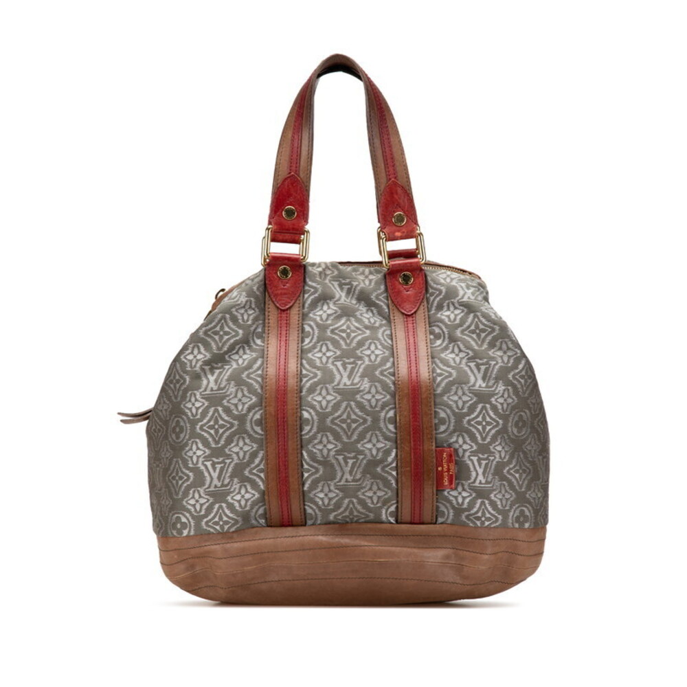 Louis Vuitton Aviator Tote Bag Gray Brown Canvas Leather